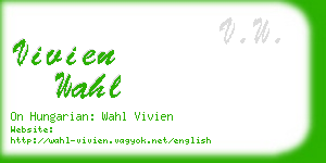 vivien wahl business card